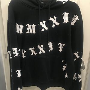Forever 21 Black and White Graphic Hoodie
